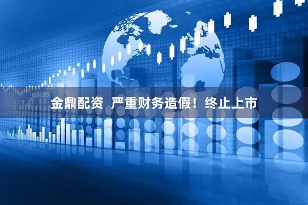 金鼎配资  严重财务造假！终止上市